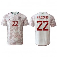Mexiko Hirving Lozano #22 Vonkajší futbalový dres MS 2022 Krátky Rukáv
